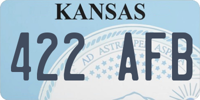 KS license plate 422AFB