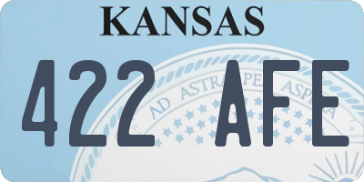 KS license plate 422AFE