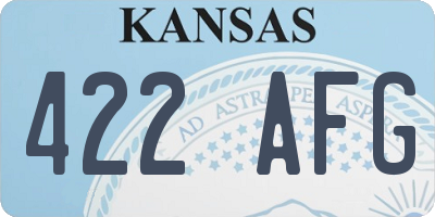 KS license plate 422AFG