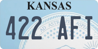KS license plate 422AFI