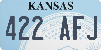 KS license plate 422AFJ