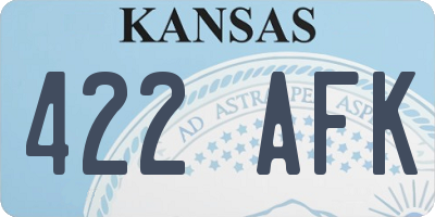 KS license plate 422AFK