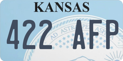 KS license plate 422AFP