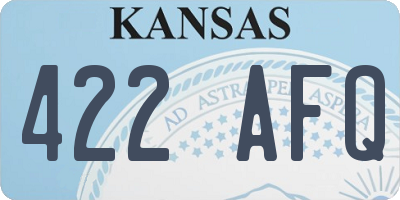 KS license plate 422AFQ