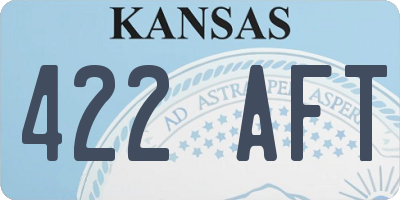 KS license plate 422AFT
