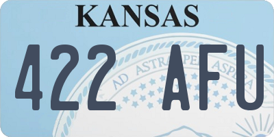 KS license plate 422AFU