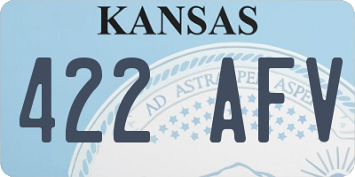KS license plate 422AFV