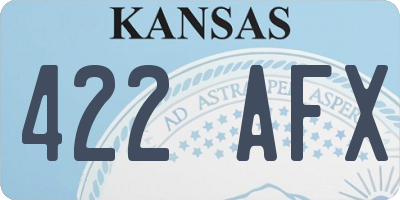 KS license plate 422AFX
