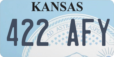KS license plate 422AFY