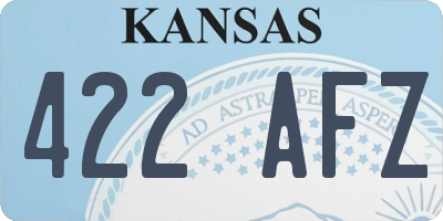 KS license plate 422AFZ