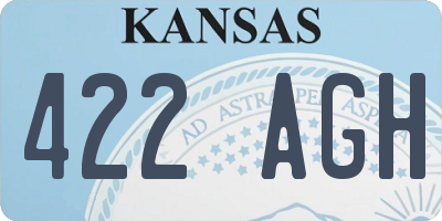 KS license plate 422AGH
