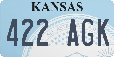 KS license plate 422AGK