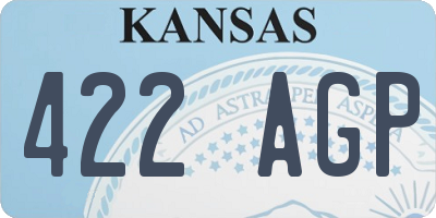 KS license plate 422AGP