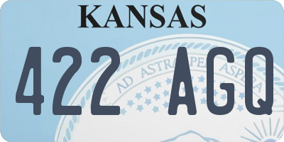 KS license plate 422AGQ