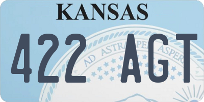 KS license plate 422AGT