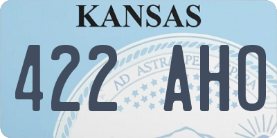 KS license plate 422AHO