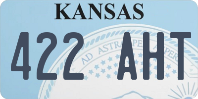 KS license plate 422AHT