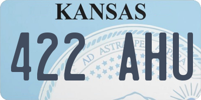 KS license plate 422AHU