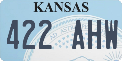 KS license plate 422AHW