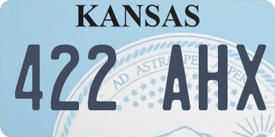 KS license plate 422AHX