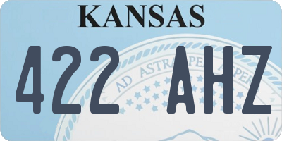 KS license plate 422AHZ