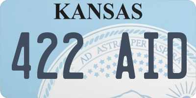 KS license plate 422AID