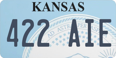 KS license plate 422AIE