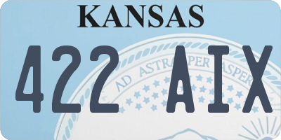 KS license plate 422AIX