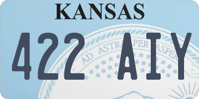 KS license plate 422AIY