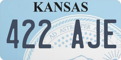 KS license plate 422AJE