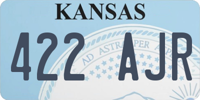 KS license plate 422AJR