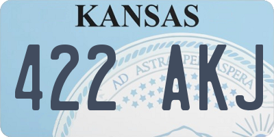 KS license plate 422AKJ