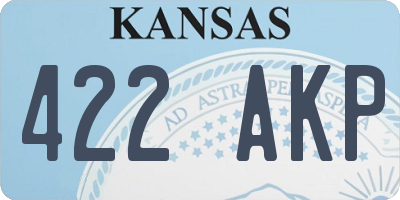 KS license plate 422AKP