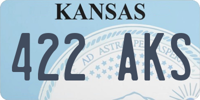 KS license plate 422AKS