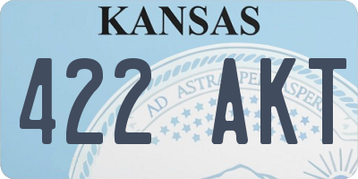KS license plate 422AKT