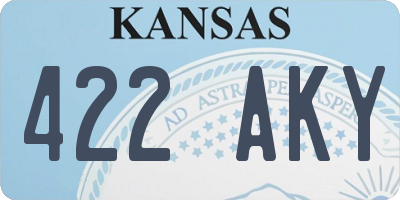 KS license plate 422AKY