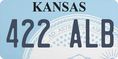 KS license plate 422ALB