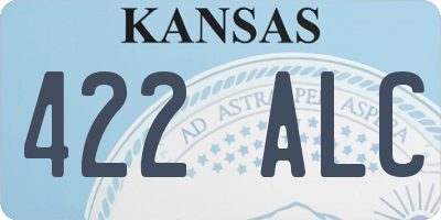 KS license plate 422ALC
