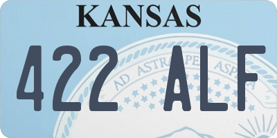 KS license plate 422ALF