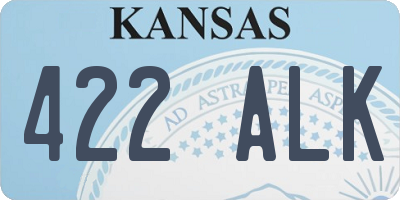 KS license plate 422ALK