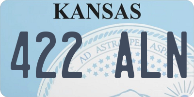 KS license plate 422ALN