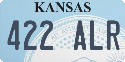 KS license plate 422ALR