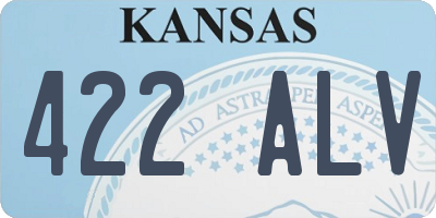 KS license plate 422ALV
