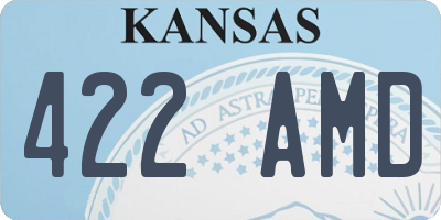 KS license plate 422AMD