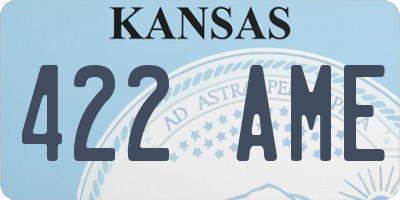 KS license plate 422AME