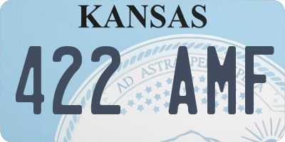 KS license plate 422AMF