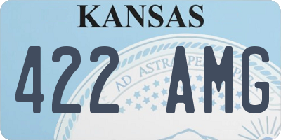 KS license plate 422AMG