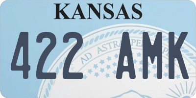 KS license plate 422AMK