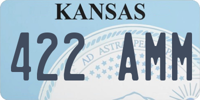 KS license plate 422AMM