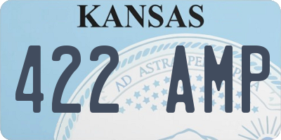 KS license plate 422AMP